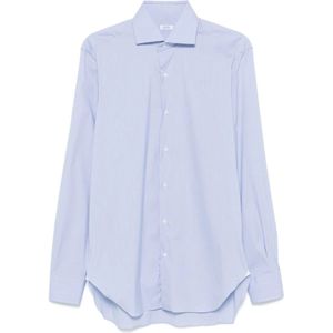 Barba, Heren, Overhemden, Blauw, Maat: 4XL Katoen,