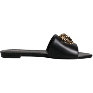 Versace, Dames, Schoenen, Zwart, Maat: 38 EU Leer,