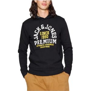 Jack & Jones, Heren, Sweatshirts & Hoodies, Zwart, Maat: S Katoen,