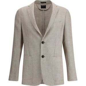 Zegna, Heren, Jassen, Beige, Maat: S Linnen,