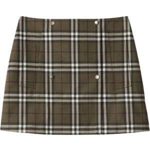 Burberry, Dames, Rokken, Groen, Maat: S Wol,