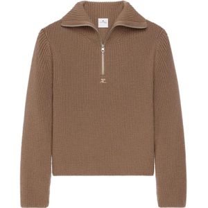 Courrèges, Dames, Truien, Bruin, Maat: XS Wol,