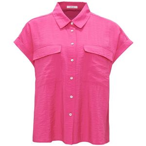 OPUS - Fitara - Blouse - Pink - Klassieke Blouse met Knoopsluiting