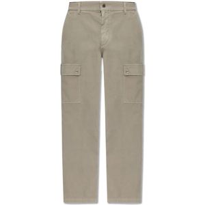 Burberry - Broek - Beige - Katoen - Slim-Fit Met Zakken