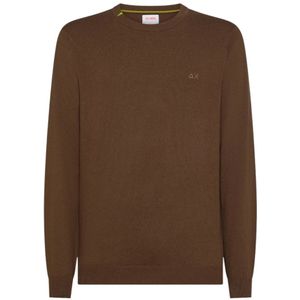 Sun68, Heren, Truien, Bruin, Maat: S Katoen,