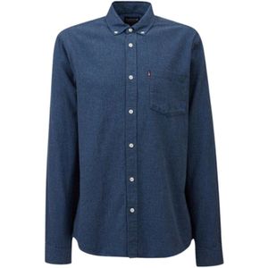 Lexington, Heren, Overhemden, Blauw, Maat: S Katoen,