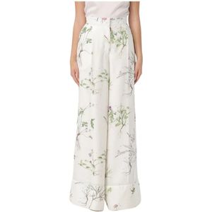 Erdem, Dames, Broeken, Veelkleurig, Maat: S Leer,