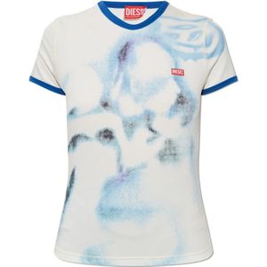 Diesel, Dames, Tops, Blauw, Maat: M Katoen,