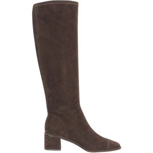 Tory Burch - Hoge Hak Laarzen - Bruin - Suède