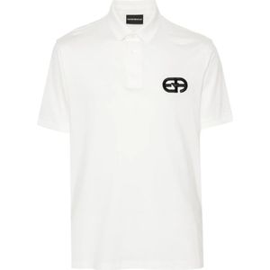 Emporio Armani, Heren, Tops, Wit, Maat: L Katoen,