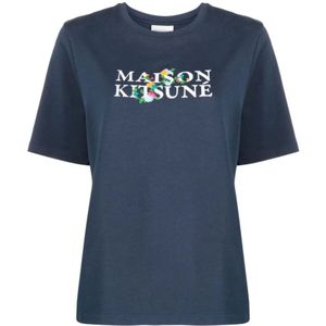 Maison Kitsuné, Dames, Tops, Blauw, Maat: M
