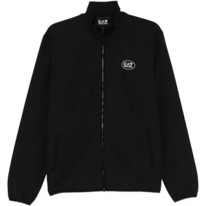 Emporio Armani Ea7, Heren, Sweatshirts & Hoodies, Zwart, Maat: M Poliester,