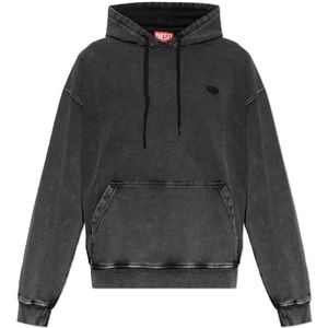 Diesel, Heren, Sweatshirts & Hoodies, Grijs, Maat: L Katoen,