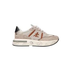 Premiata Casual Sneakers voor dagelijks gebruik , Beige , Heren , Maat: 36 EU