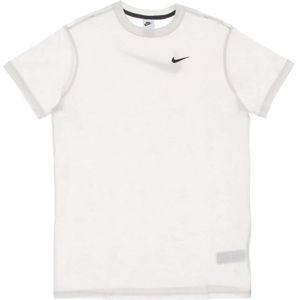 Nike Swoosh Geborduurde Korte Jurk Zwart , White , Dames , Maat: S