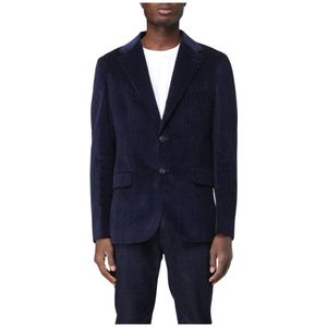 Fay, Heren, Jassen, Blauw, Maat: L Corduroy,