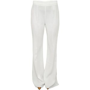 Nenette, Dames, Broeken, Wit, Maat: S Satijn,