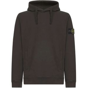 Stone Island, Heren, Sweatshirts & Hoodies, Grijs, Maat: M Katoen,