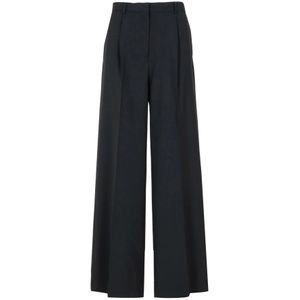 Msgm, Dames, Broeken, Zwart, Maat: XS Wol,