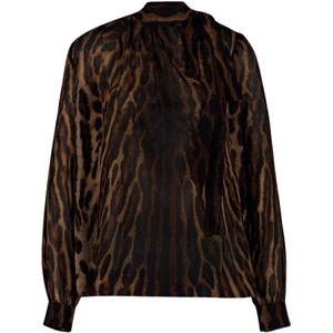 Givenchy, Dames, Blouses & Shirts, Bruin, Maat: S Zijde,