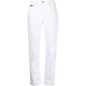 Dolce & Gabbana, Dames, Broeken, Wit, Maat: 2XS Katoen,