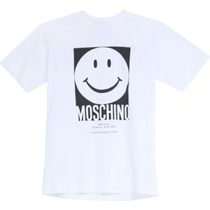 Moschino, Heren, Tops, Wit, Maat: S Katoen,