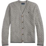 Polo Ralph Lauren - Gebreid Vest - Grijs - V-hals - Lange Mouw