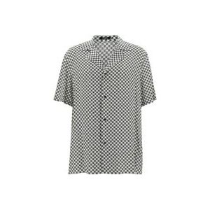 Balmain Grijze Mini Monogram Pyjama Shirt , Gray , Heren , Maat: M