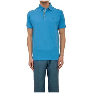 Etro, Heren, Tops, Blauw, Maat: L Katoen,