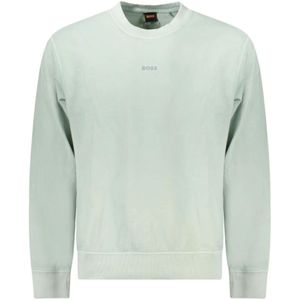 Hugo Boss, Heren, Sweatshirts & Hoodies, Groen, Maat: S Katoen,