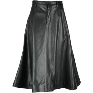Balenciaga, Dames, Rokken, Zwart, Maat: M Leer,