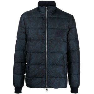 Etro, Heren, Jassen, Blauw, Maat: XL Katoen,