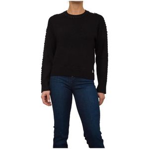 Patrizia Pepe, Dames, Truien, Zwart, Maat: XS Spandex,