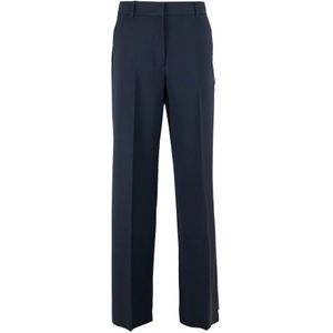 Max Mara Weekend - Cropped High Waist Broek - Blauw - Katoen