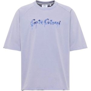 Carlo Colucci, Heren, Tops, Blauw, Maat: S Katoen,