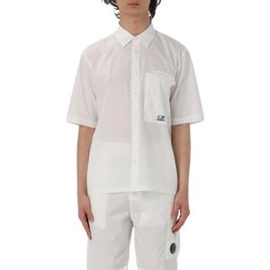 C.p. Company, Heren, Overhemden, Wit, Maat: S