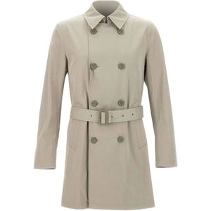 Herno, Heren, Mantels, Beige, Maat: M Katoen,