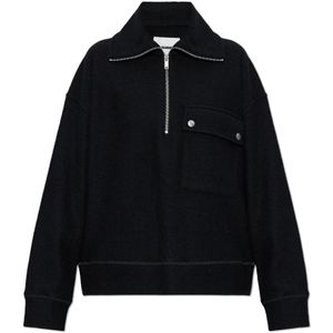 Jil Sander, Dames, Sweatshirts & Hoodies, Zwart, Maat: M Wol,