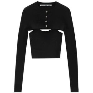 Alexander Wang, Dames, Truien, Zwart, Maat: M Viscose,