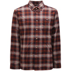 Woolrich, Heren, Overhemden, Bruin, Maat: M Flanel,