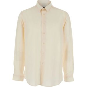 Low Brand, Heren, Overhemden, Beige, Maat: L