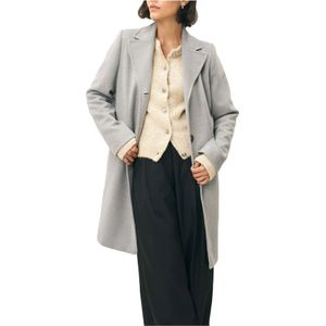 Marella, Dames, Mantels, Grijs, Maat: S Leer,