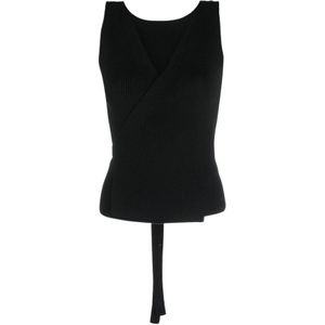 Patou, Dames, Tops, Zwart, Maat: S Zijde,