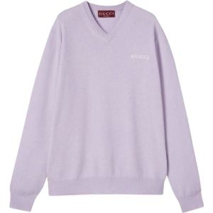 Gucci, Dames, Truien, Paars, Maat: S Kasjmier,