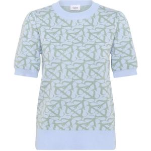 Saint Tropez, Dames, Truien, Blauw, Maat: L Leer,