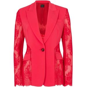 Pinko, Dames, Jassen, Rood, Maat: 2XL Katoen,