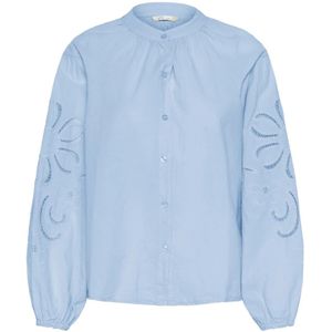 Cream, Dames, Blouses & Shirts, Blauw, Maat: S Katoen,