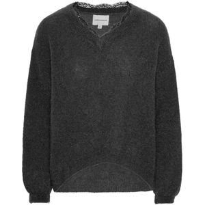 Americandreams, Dames, Truien, Grijs, Maat: M Wol,