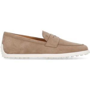 Tod's Bruine platte schoenen met geborduurd logo , Brown , Dames , Maat: 41 EU