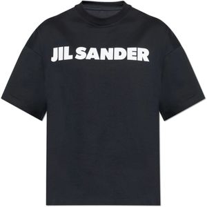 Jil Sander, Heren, Tops, Zwart, Maat: L Katoen,